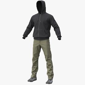 3D Men's Casual Clothes 02 (V-ray-PBR)